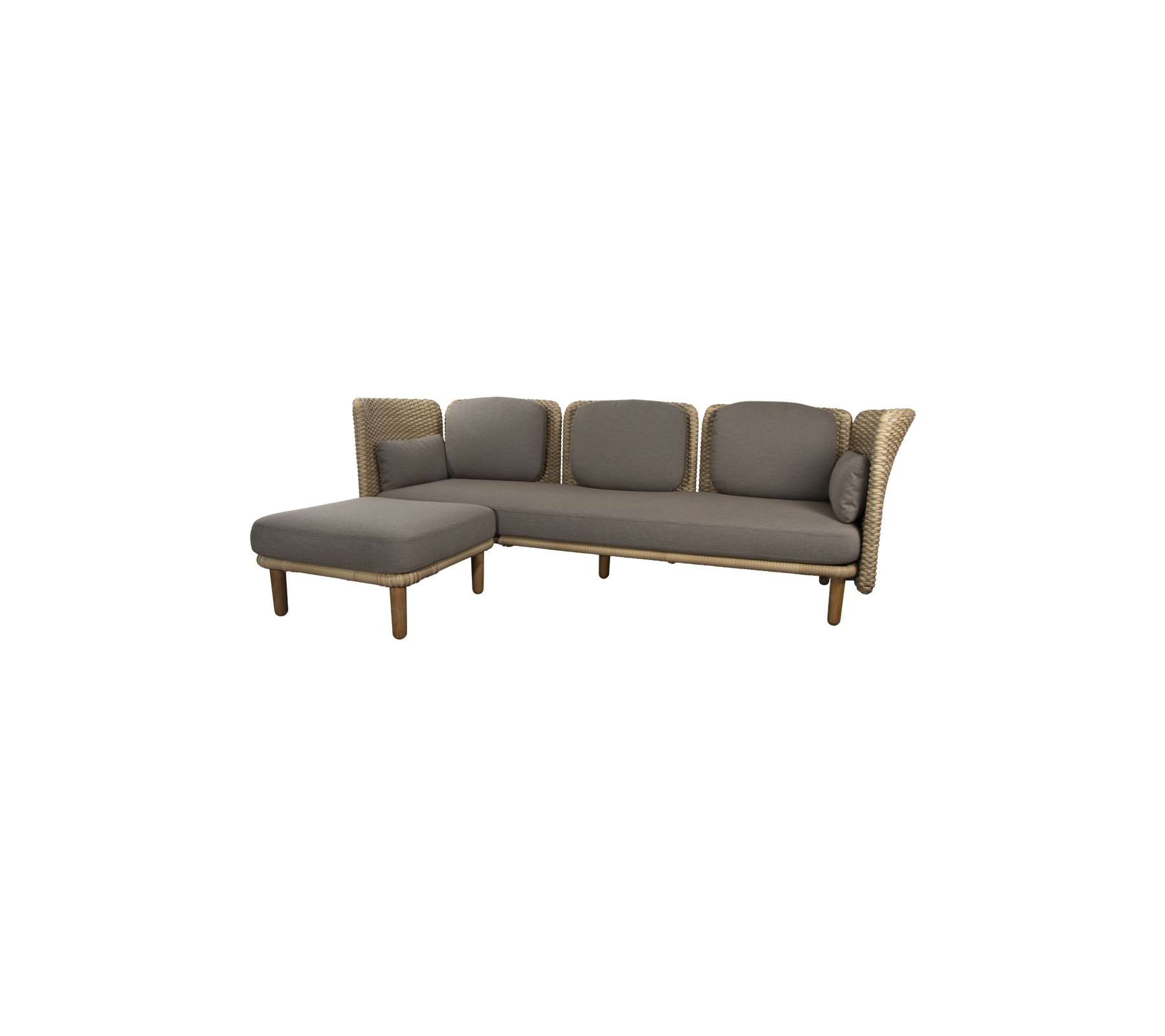 Arch 3-seter sofa med lav arm/ryggstøtte & sjeselong (3)