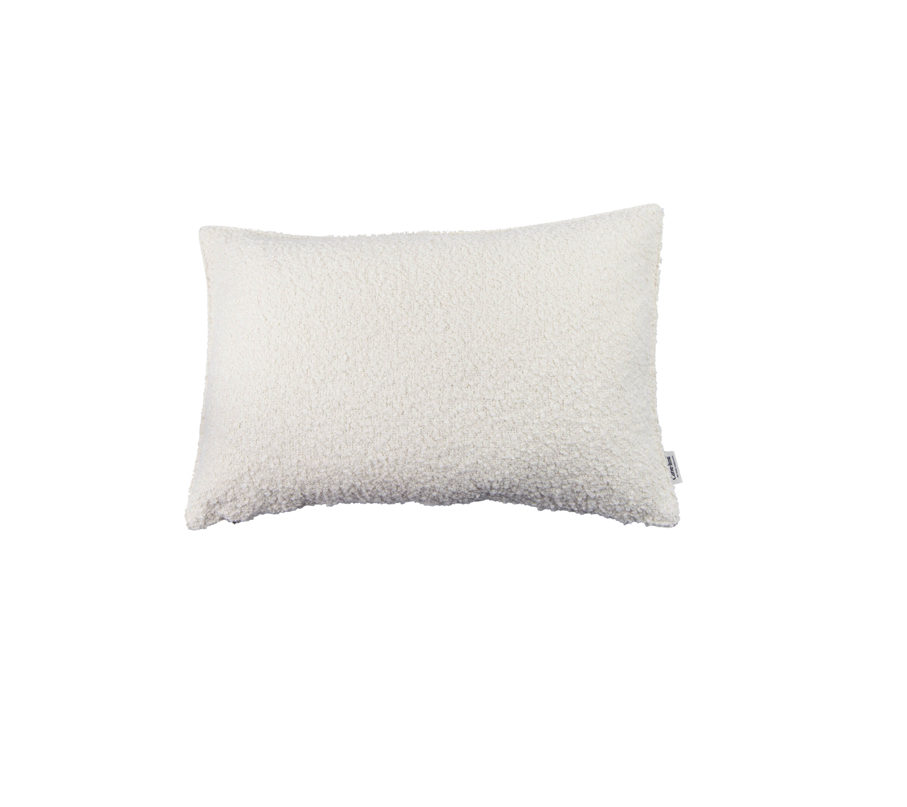 Myk, fluffy hvit pute med teksturert overflate, ideell for ekstra komfort og dekor. Perfekt for avslapning eller for å gi stil.