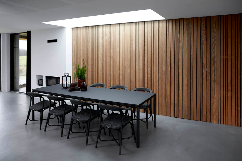 Large dining table with plenty of space for guests