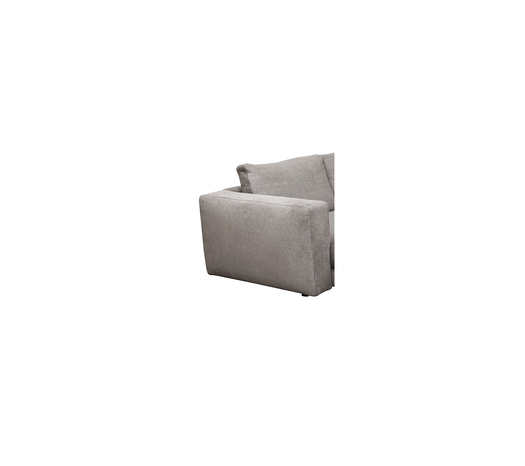 Lys grå lenestol med et minimalistisk design, med et mykt sete og ryggstøtte for komfort og stil. Ideell for moderne interiører.