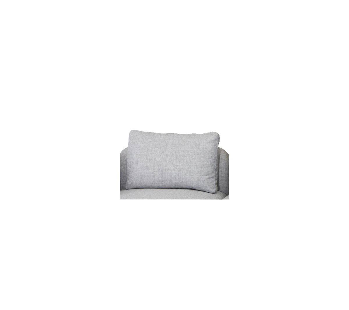 Myk, rektangulær grå pute designet for komfort og stil, med en enkel, moderne estetikk.