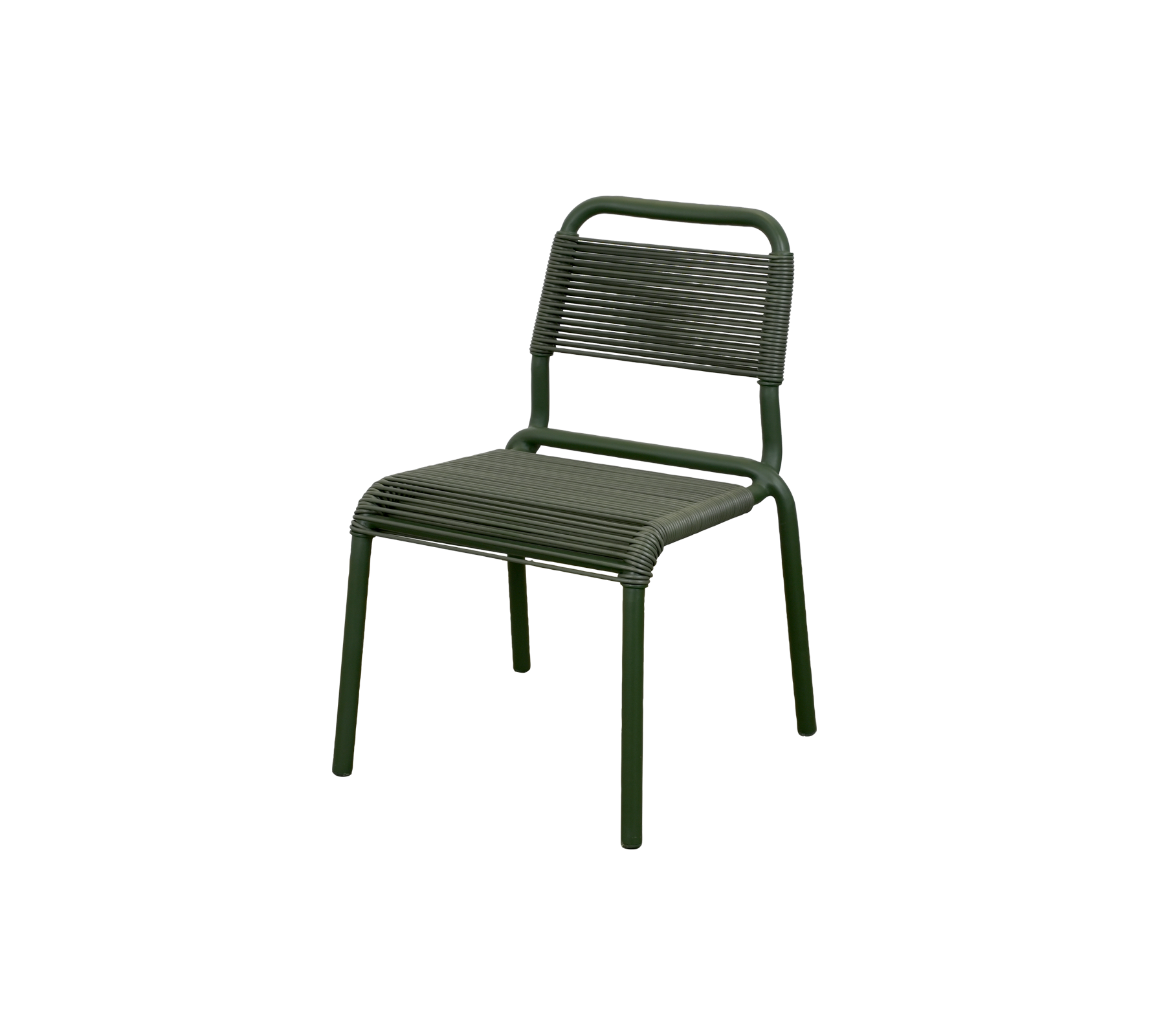 Mørkegrønn stol med et enkelt design.