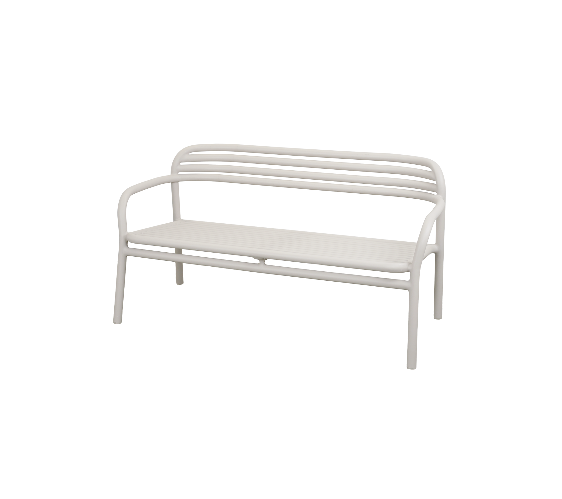 Moderne sandbenk med et minimalistisk design.