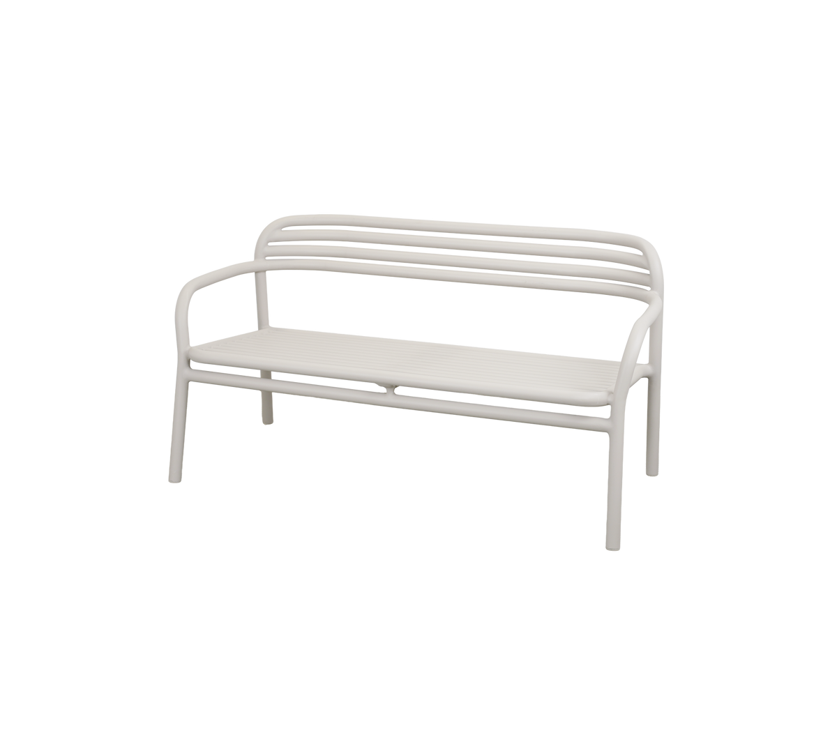 Moderne sandbenk med et minimalistisk design.