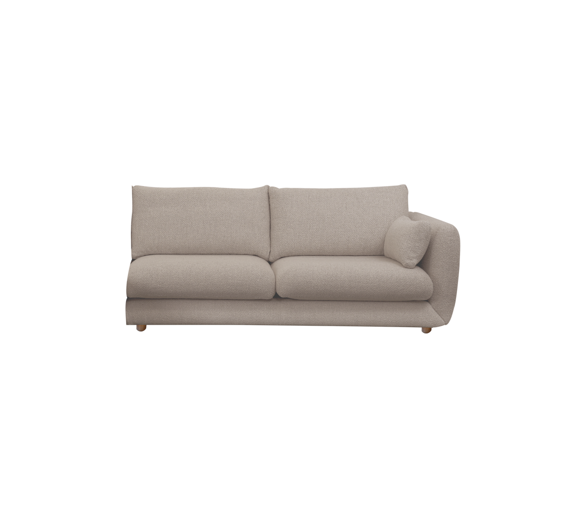 Lysbrun moderne sofa med et moderne design.