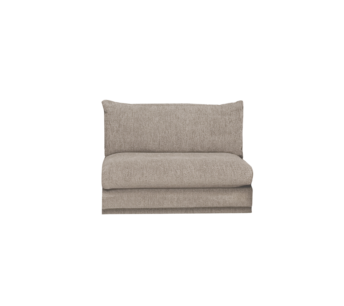 Lys brun pute med et enkelt design.