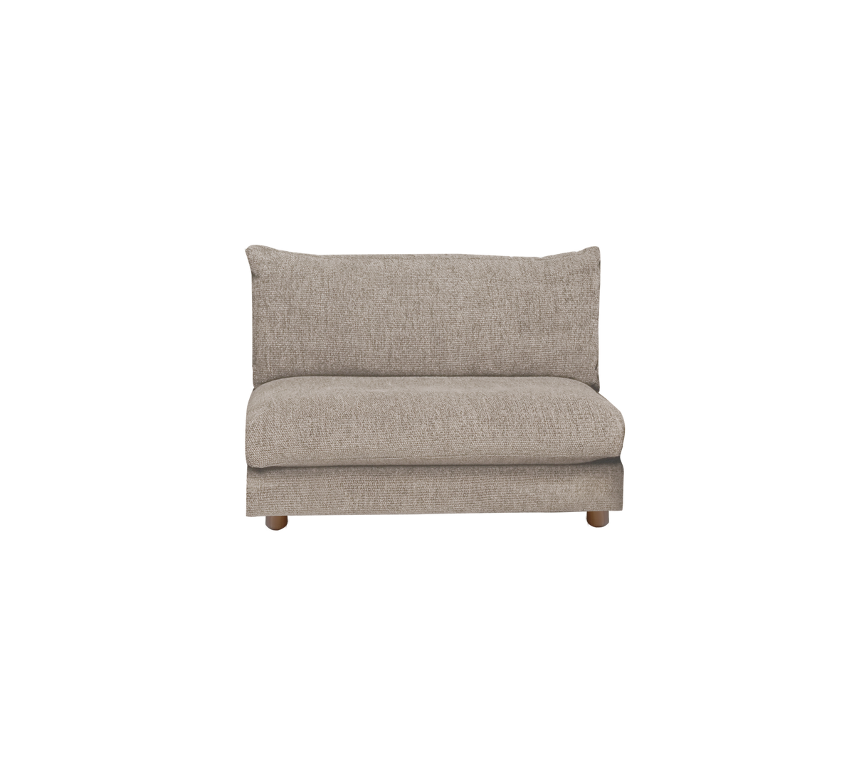 Lystebrun sofa med et enkelt design.