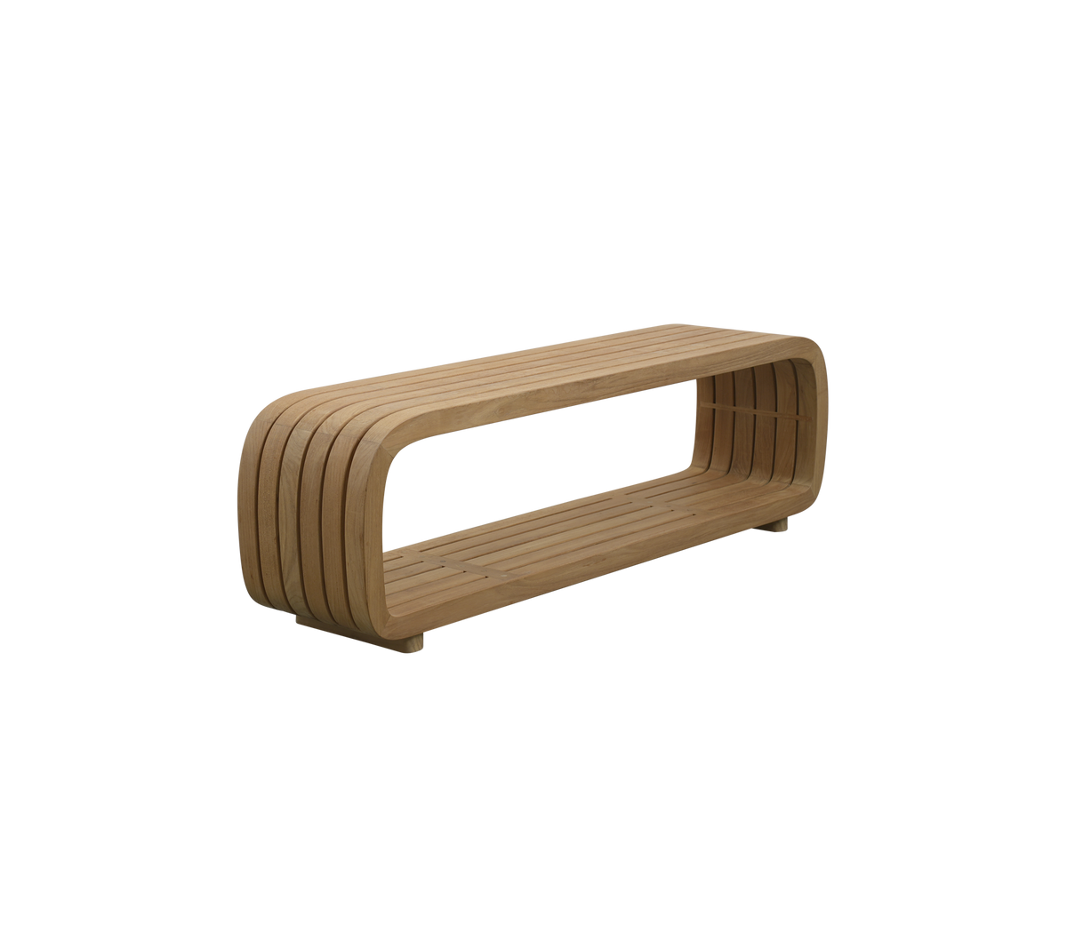 Mellow sofa-modul/kaffebord – et skulpturelt, multifunksjonelt utemøbel med myke, organiske linjer og slitesterk, værbestandig design, ideelt for å skape en rolig og stilfull loungeopplevelse.