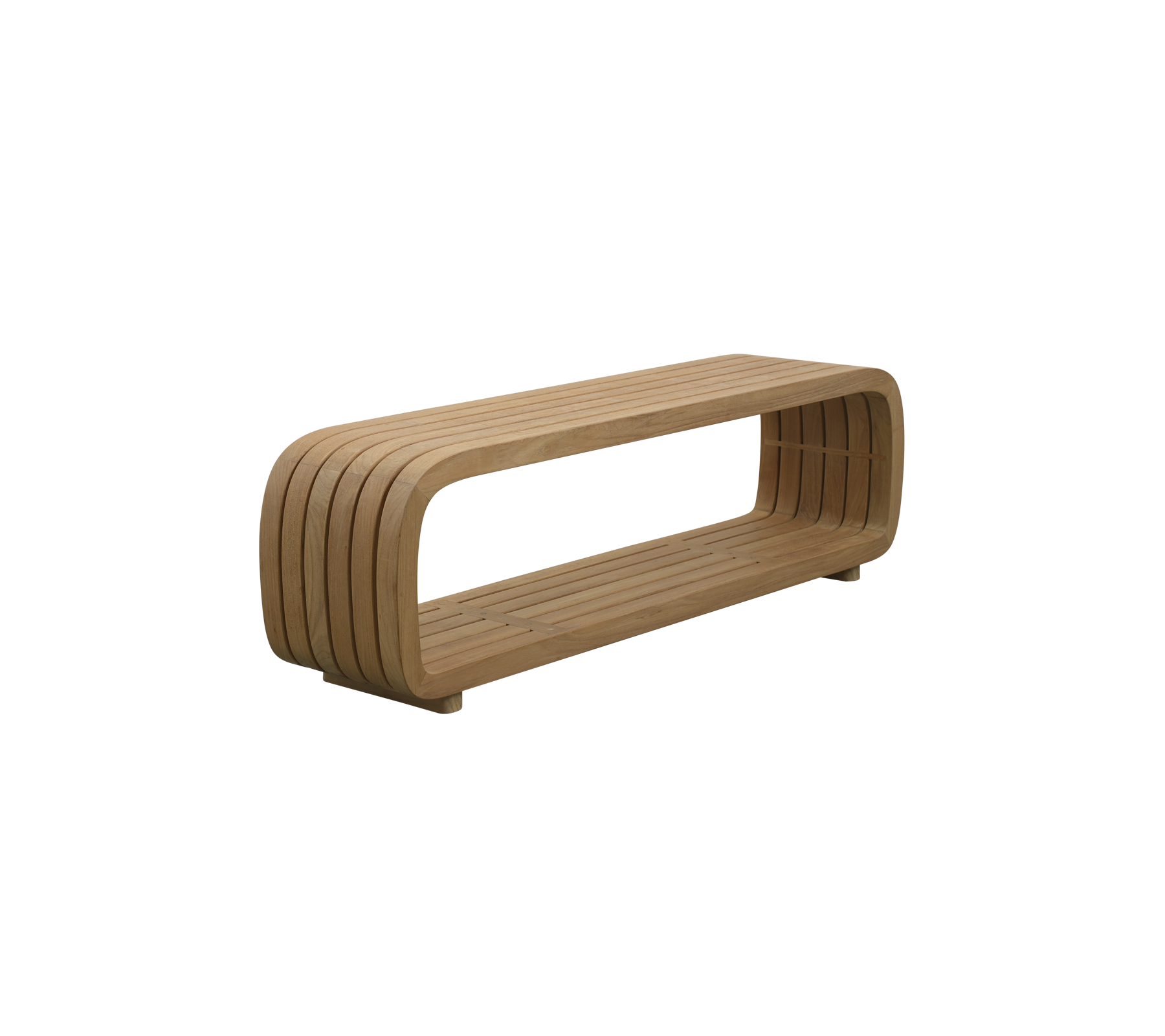Mellow sofa-modul/kaffebord – et skulpturelt, multifunksjonelt utemøbel med myke, organiske linjer og slitesterk, værbestandig design, ideelt for å skape en rolig og stilfull loungeopplevelse.