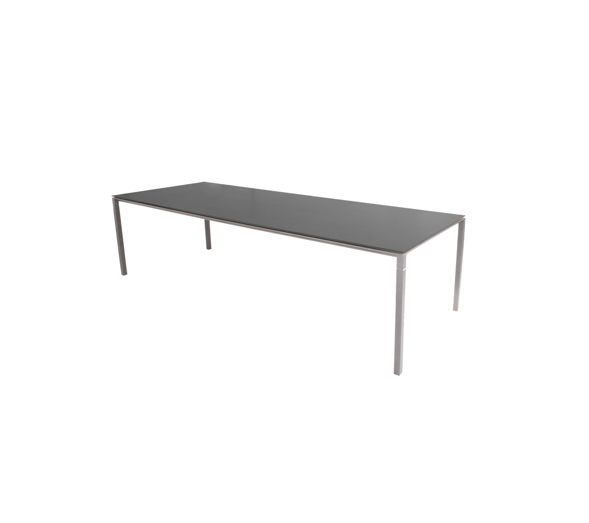 Et elegant, moderne bord med en flat overflate og solide ben, designet for variert bruk i forskjellige settinger.