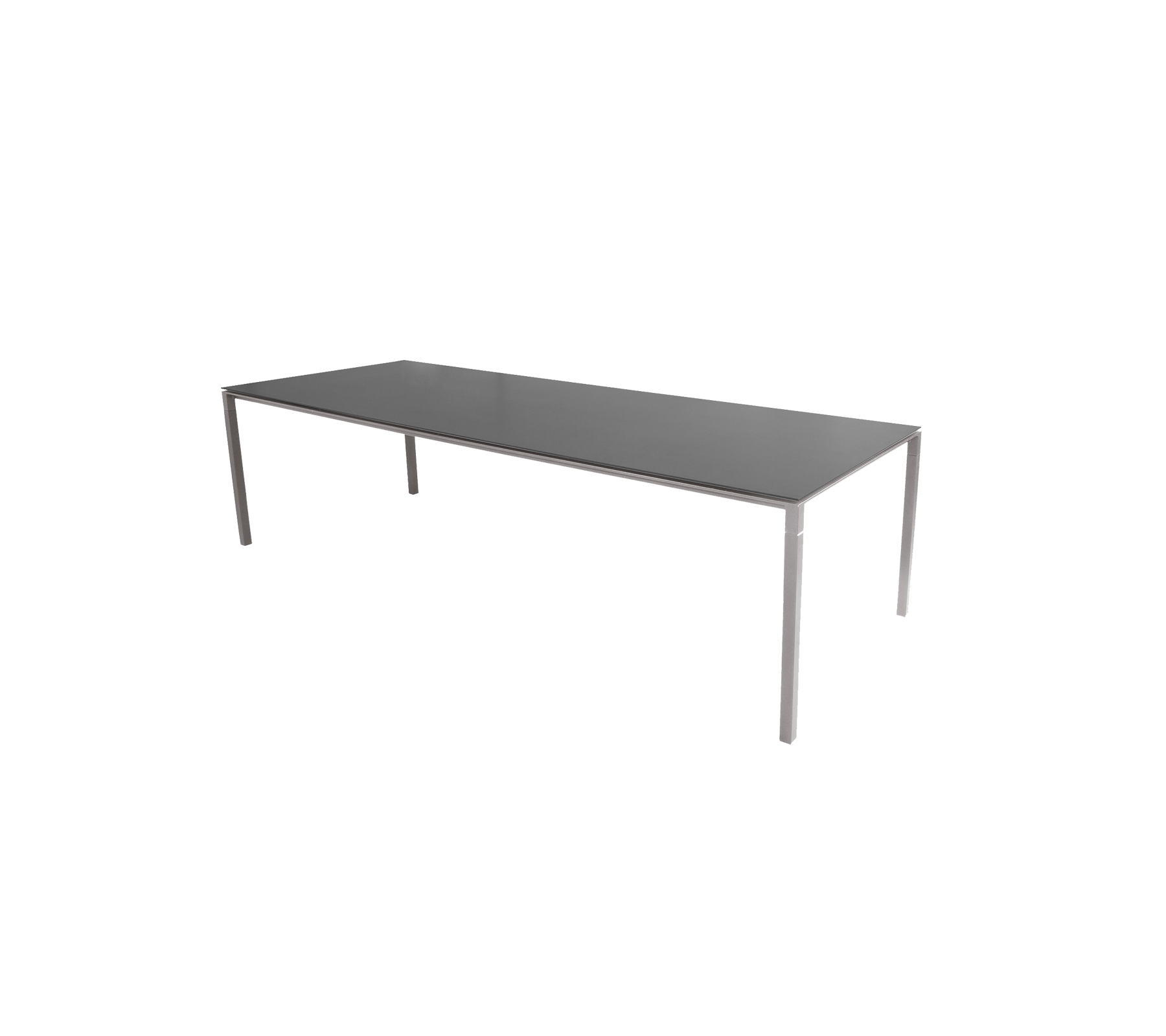 Et elegant, moderne bord med en flat overflate og solide ben, designet for variert bruk i forskjellige settinger.