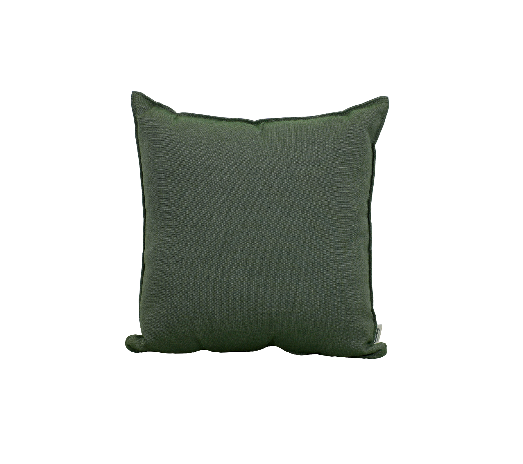 Grønt pute med et enkelt design.