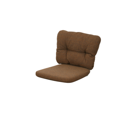 Behagelig brun pute sete med en myk ryggstøtte, designet for avslapning og støtte. Ideell for uformelle sitteordninger.