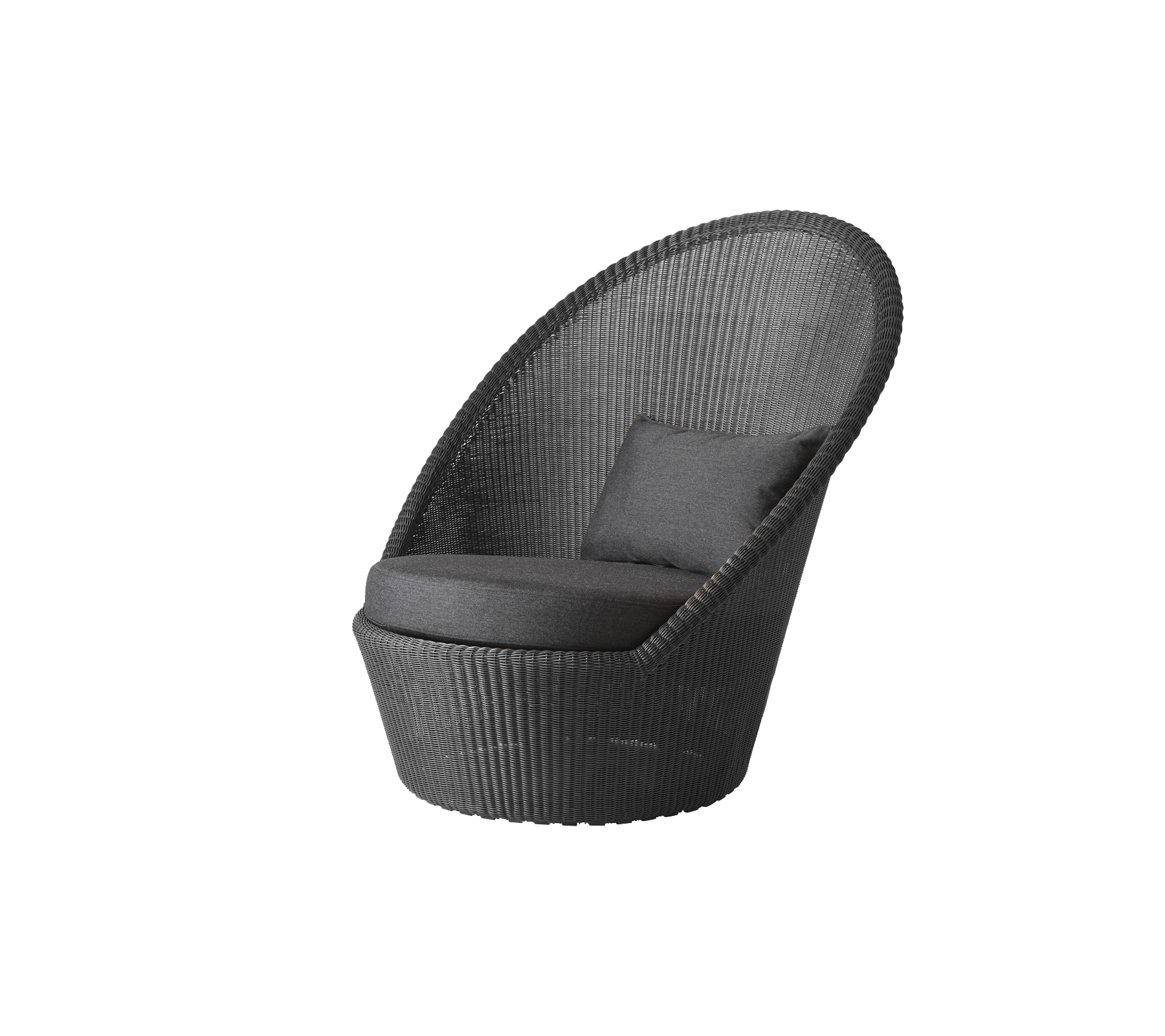 Stilig, moderne stol med buet design og komfortabel pute, perfekt for avslapning og for å forbedre estetikk i ethvert rom.