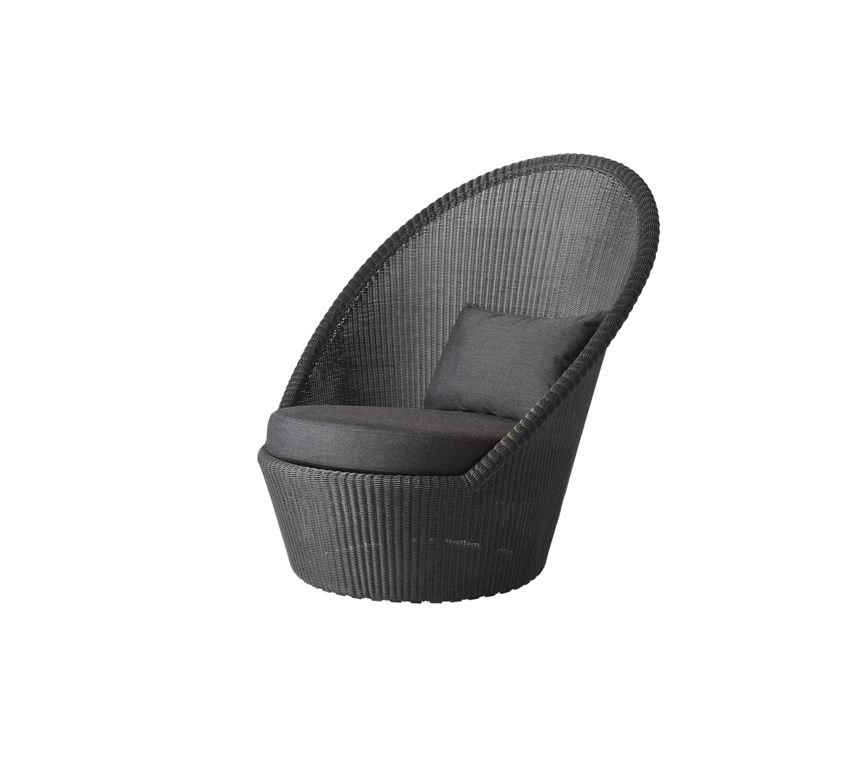 Stilig, moderne stol med buet design og komfortabel pute, perfekt for avslapning og for å forbedre estetikk i ethvert rom.