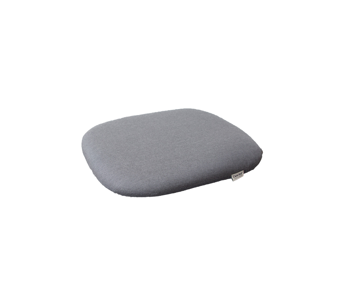 Grå pute designet for komfort og støtte, med en slank, minimalistisk form og mykt stoff. Ideell for forbedringer av sittekomfort.