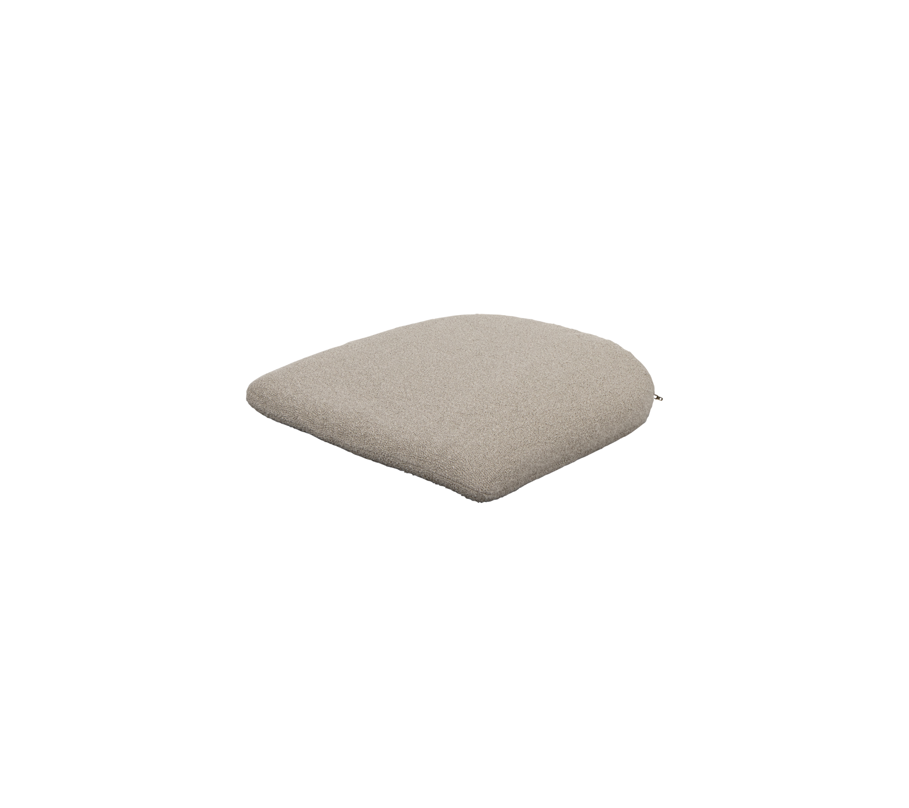Firkantet pute i et mykt beige stoff, som gir komfort og en nøytral aksent til enhver sitteordning.