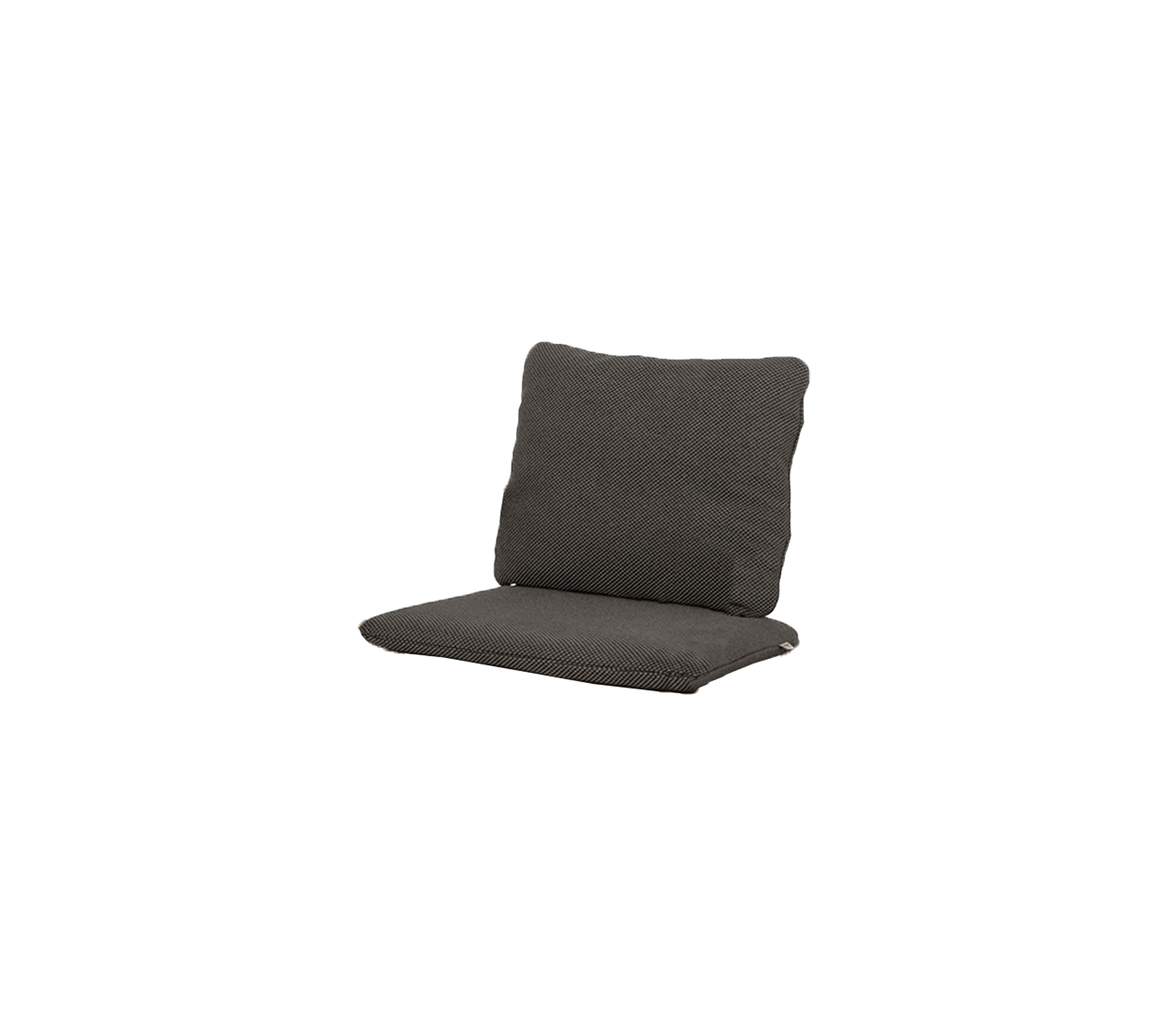 Grå polstret stol med høy ryggstøtte og tykk sete, designet for komfort og avslapning. Perfekt for avslappet sitting.
