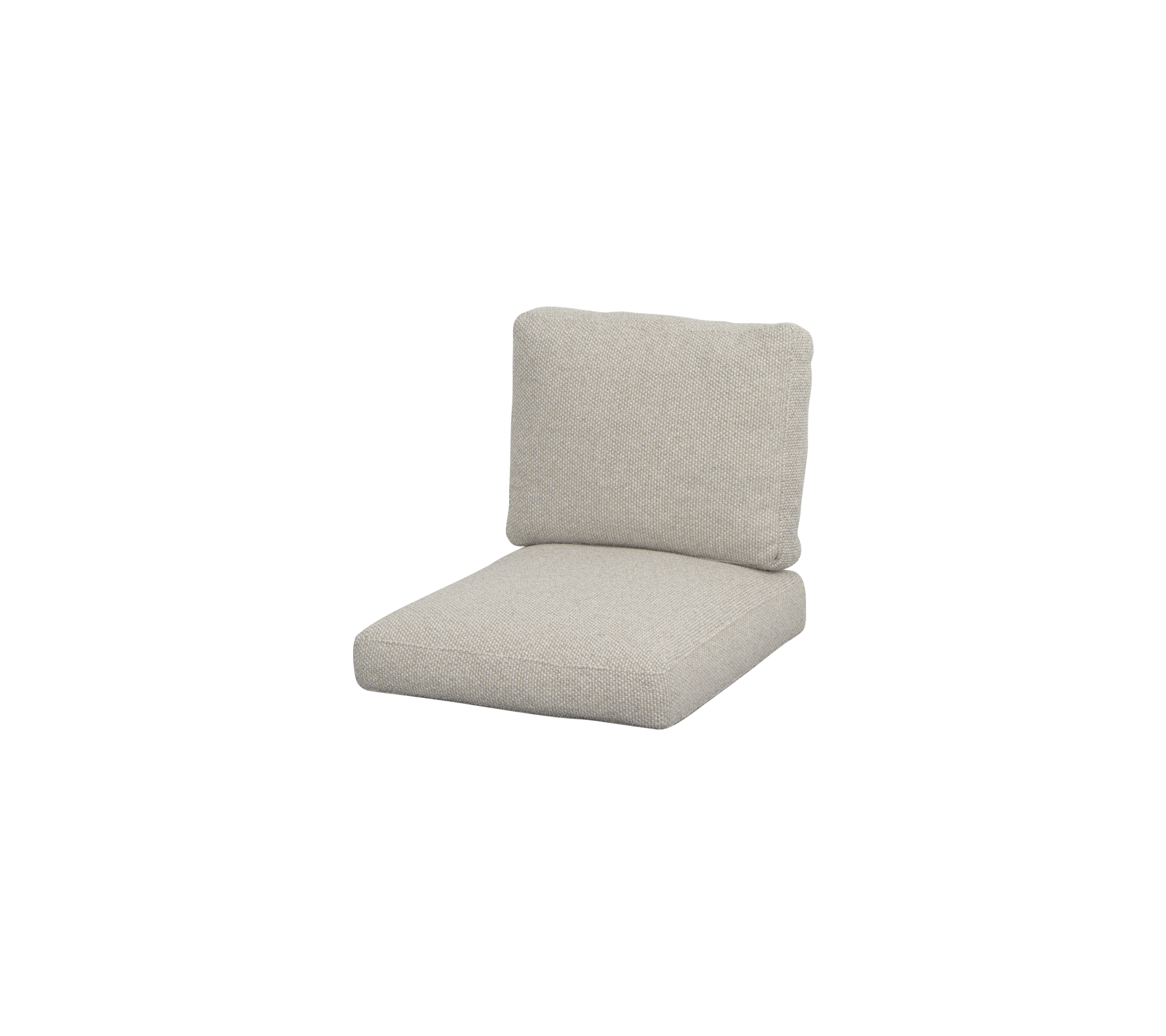 Lysfarget, moderne pute med tykk sete og ryggstøtte, designet for komfort og stil i sittearrangementer.