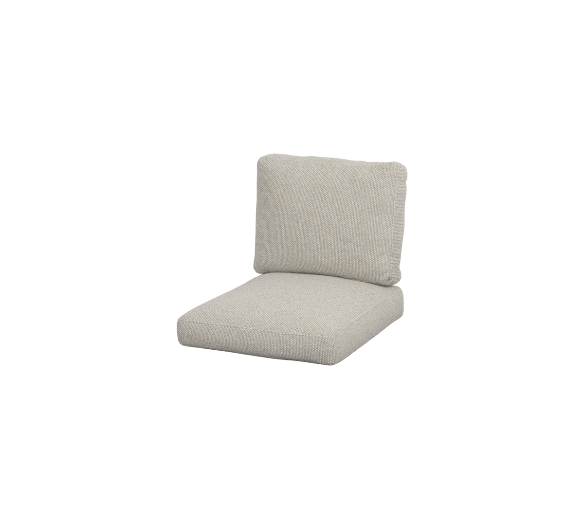 Lysfarget, moderne pute med tykk sete og ryggstøtte, designet for komfort og stil i sittearrangementer.