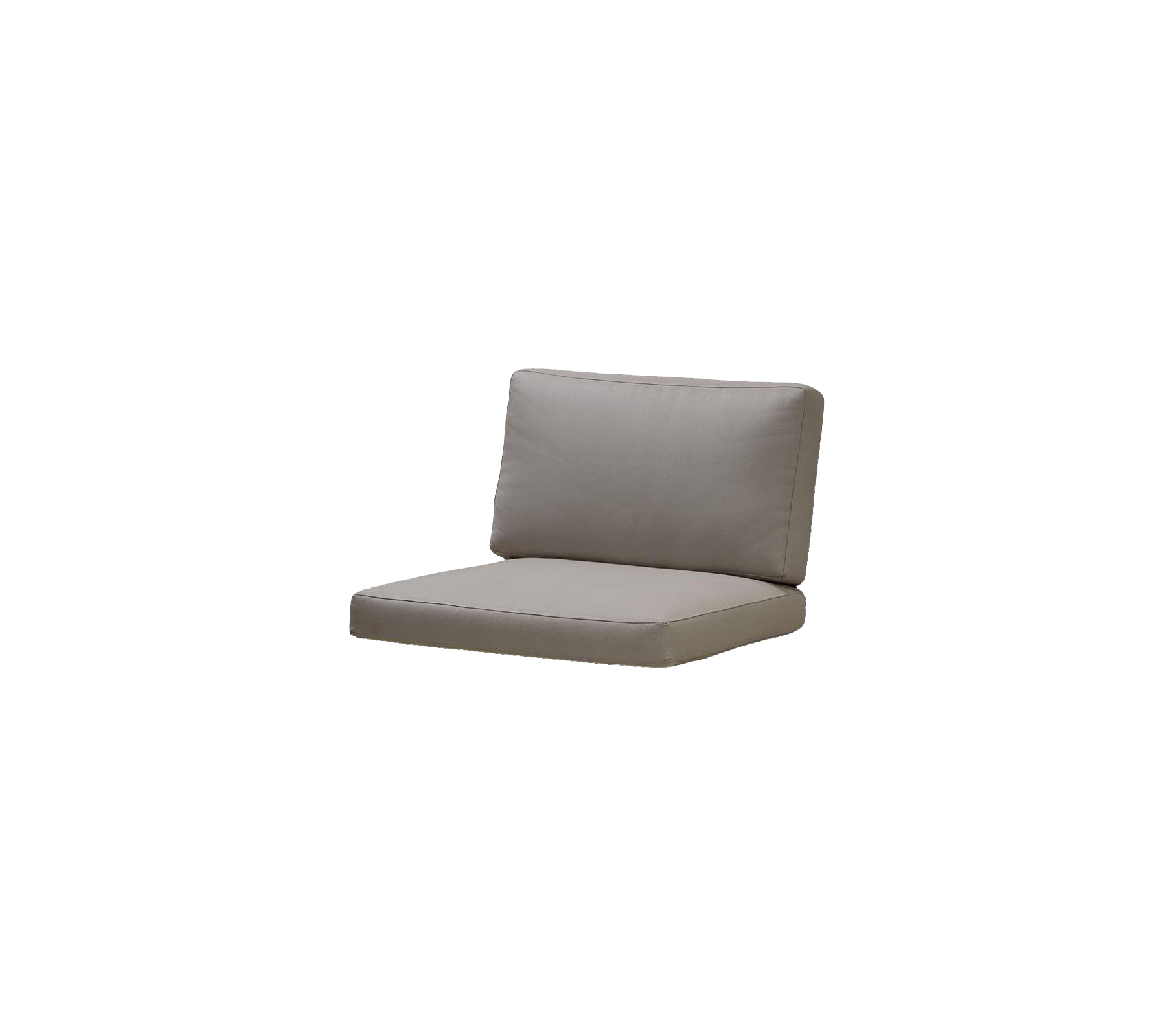 pute med et enkelt, moderne design som har en tykk ryggstøtte og sete i en nøytral farge. Perfekt for komfort og stil.