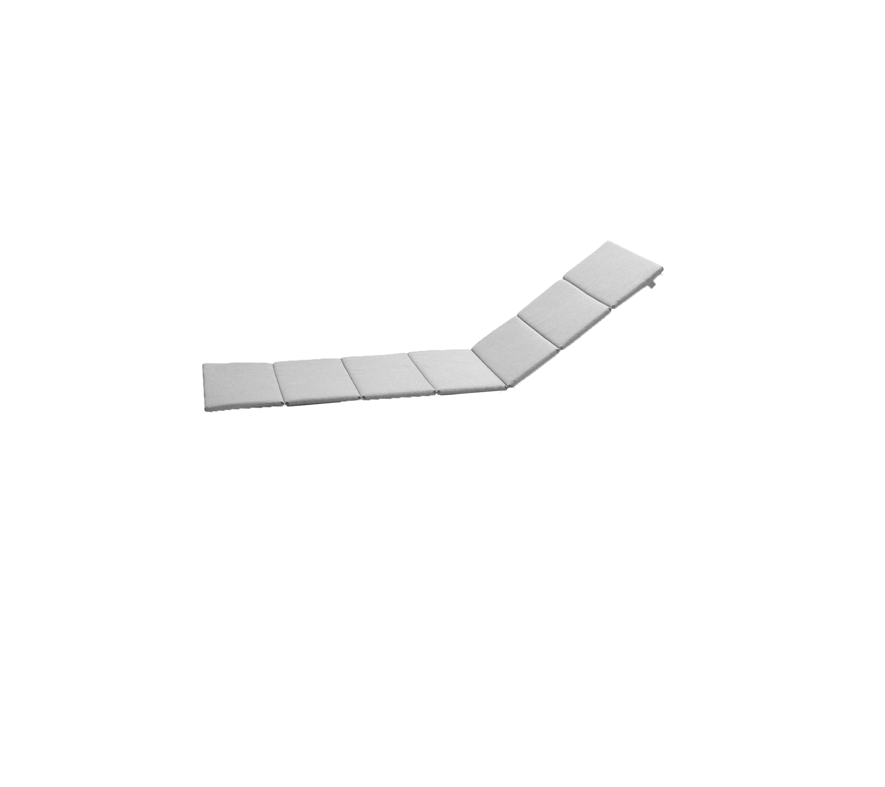 Rektangulær, flat overflate med flere sammenkoblede segmenter som skaper en lett kurve for allsidig plassering og bruk.