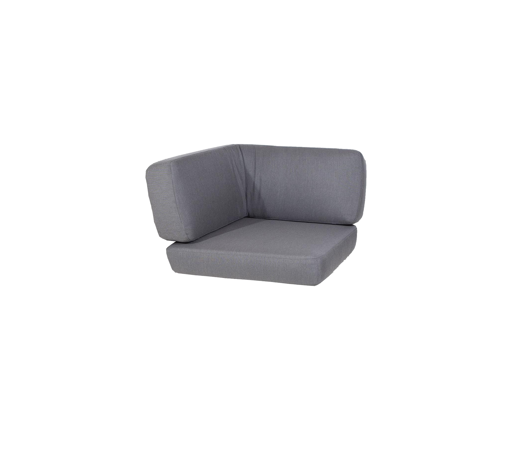 En moderne grå hjørnesofa-putetrekk med minimalistisk design, med en komfortabel ryggstøtte og romslig sitteområde.