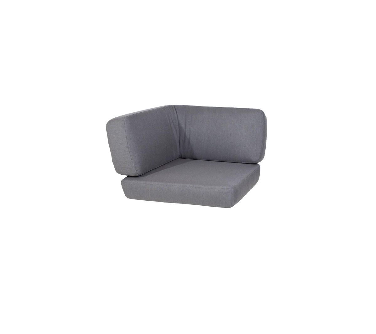 En moderne grå hjørnesofa-putetrekk med minimalistisk design, med en komfortabel ryggstøtte og romslig sitteområde.