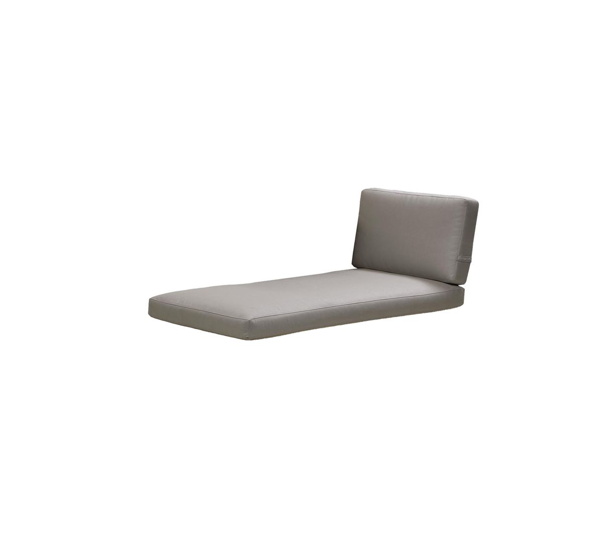Moderne grå lenestol med et enkelt design og en støttende ryggstøtte, perfekt for avslapning.