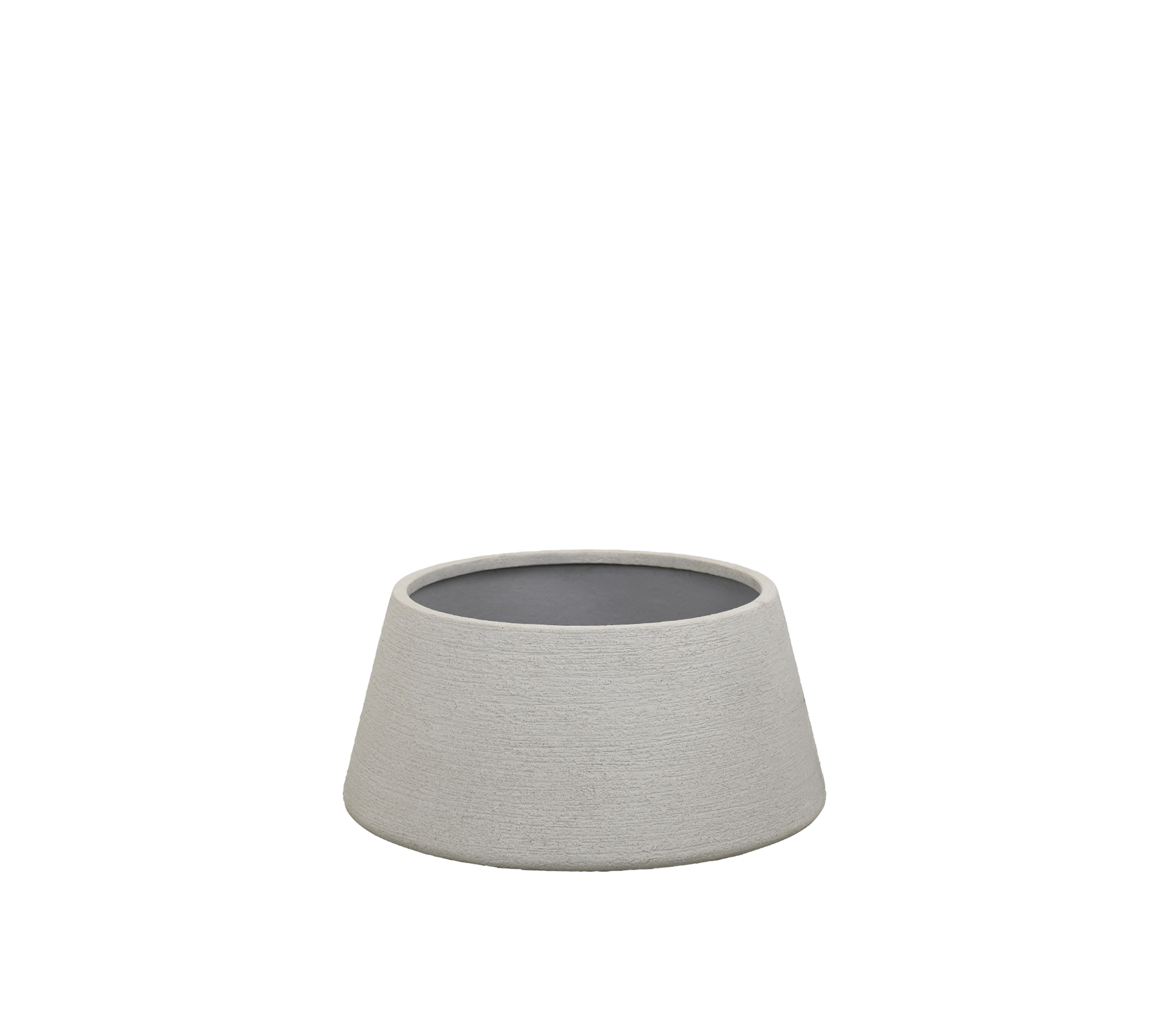 Moderne grå bolle med et minimalistisk design.