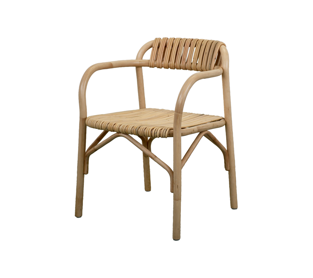 Naturlig farget stol med minimalistisk design.