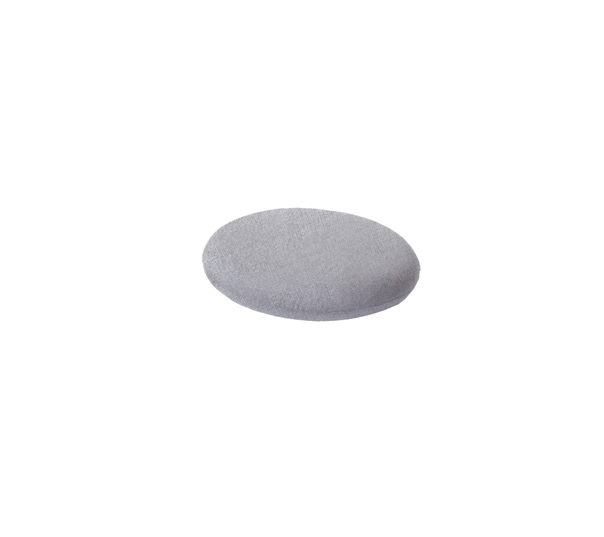 Et glatt, ovalformet grått objekt som ligner et mykt pad eller pute, designet for forskjellige applikasjoner.