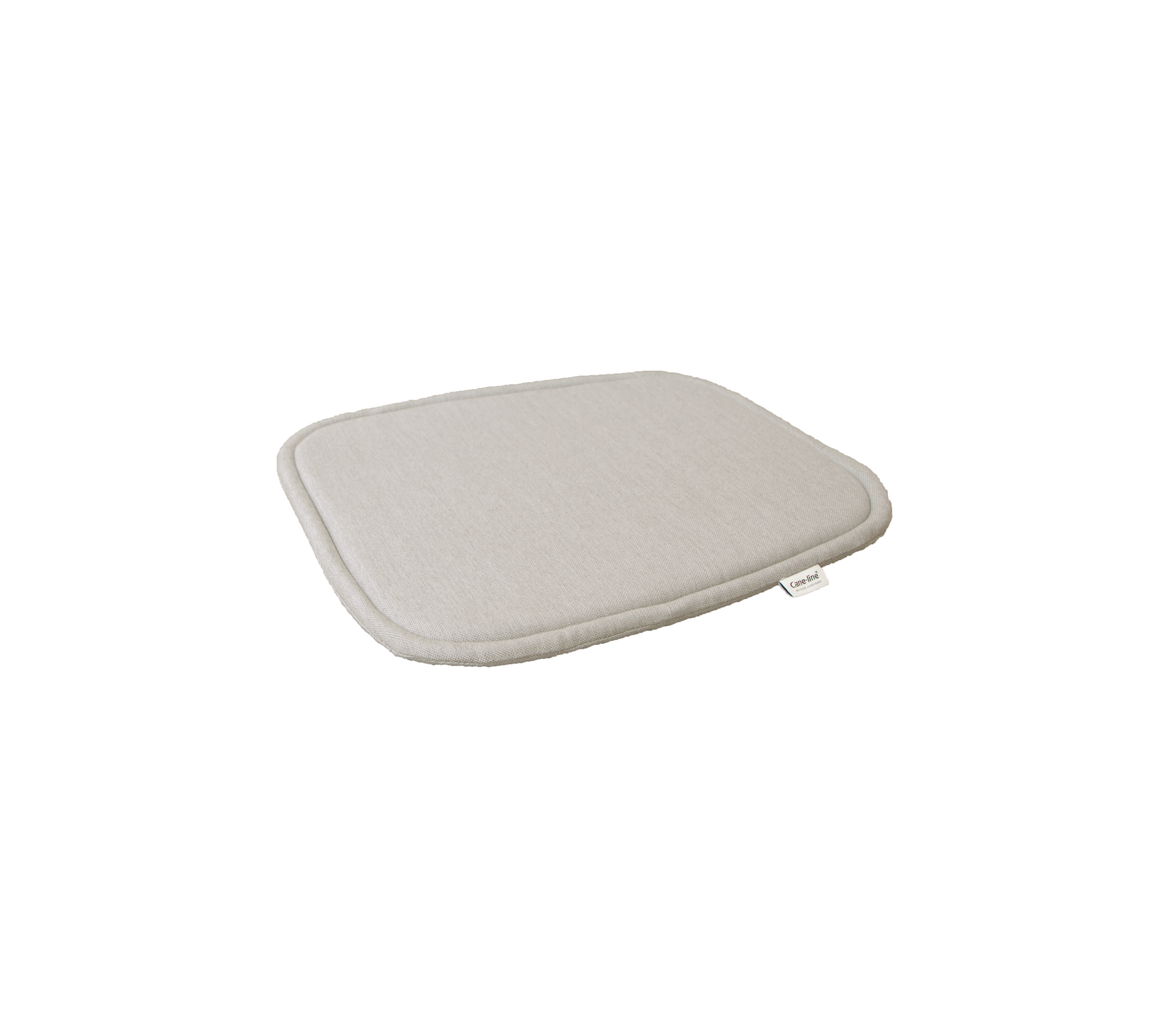 Lys grå polstret matte med en myk overflate og avrundede kanter, designet for komfort og støtte i ulike omgivelser.