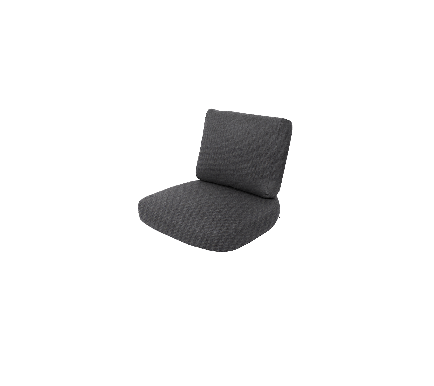 Stilig mørkegrå stolpute med behagelig ryggstøtte og sete, ideell for å forbedre sitteområder.