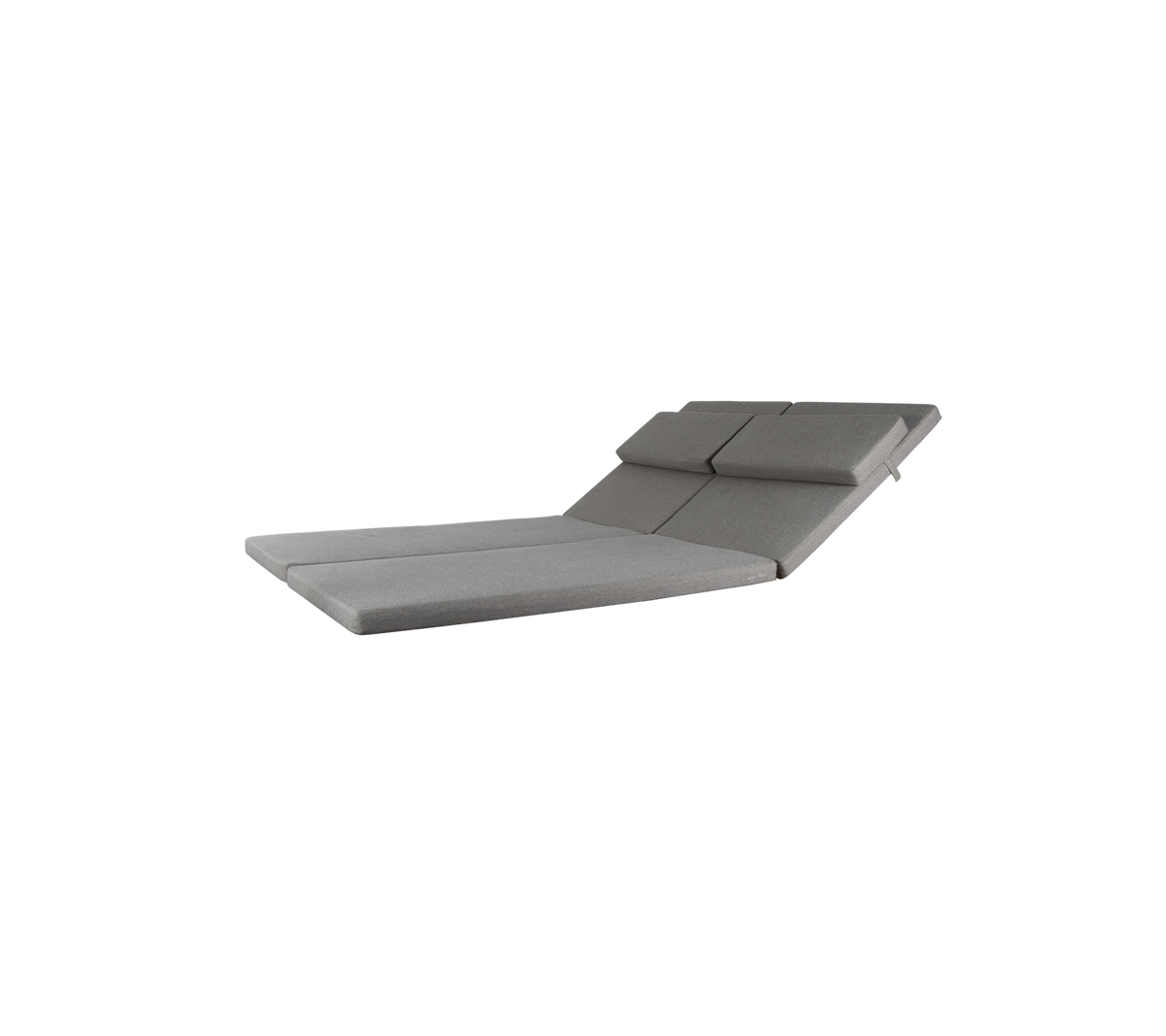 Sleek, moderne lenestol med buet design og myk grå polstring, perfekt for avslapning og stil.
