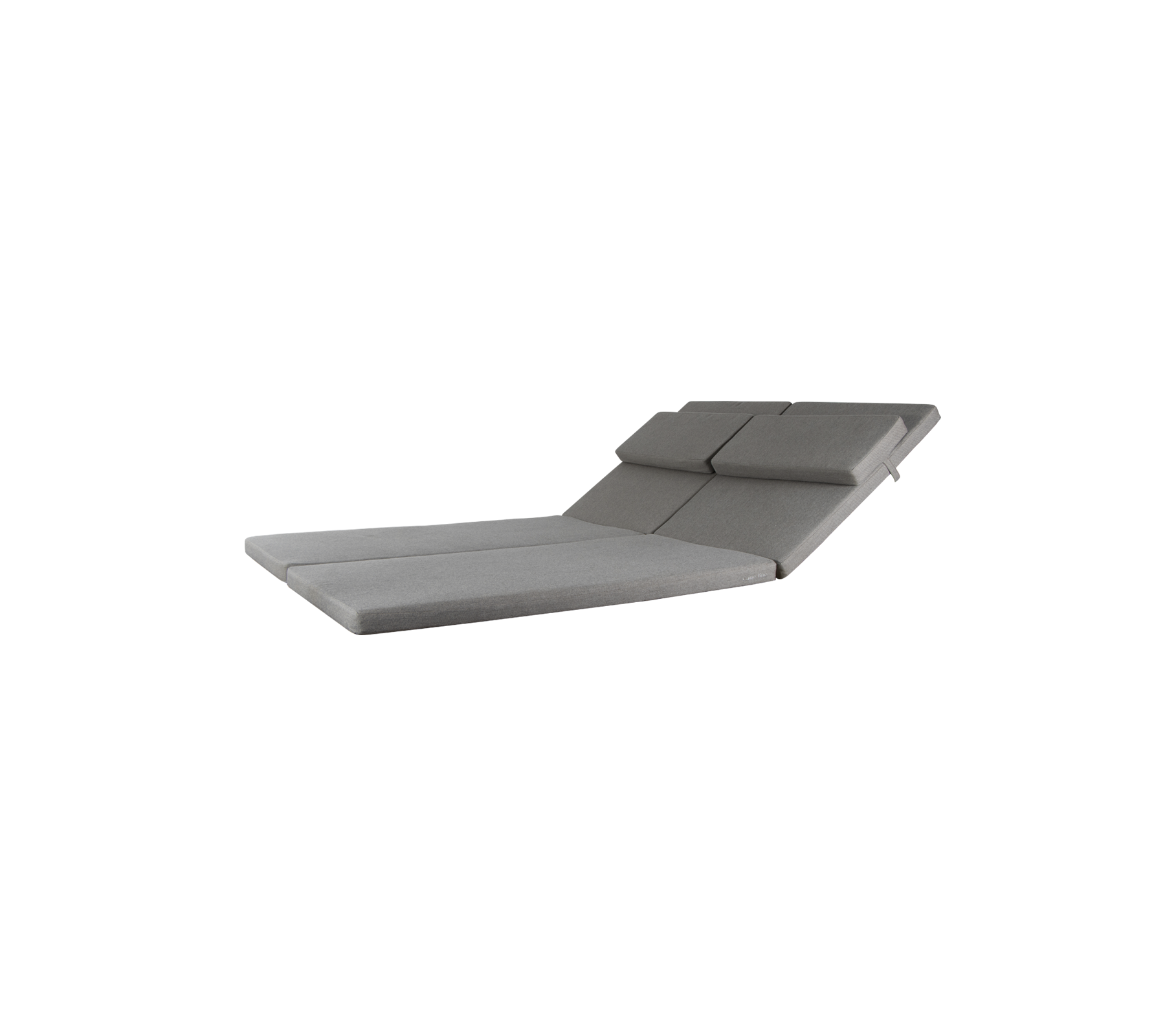 Sleek, moderne lenestol med buet design og myk grå polstring, perfekt for avslapning og stil.