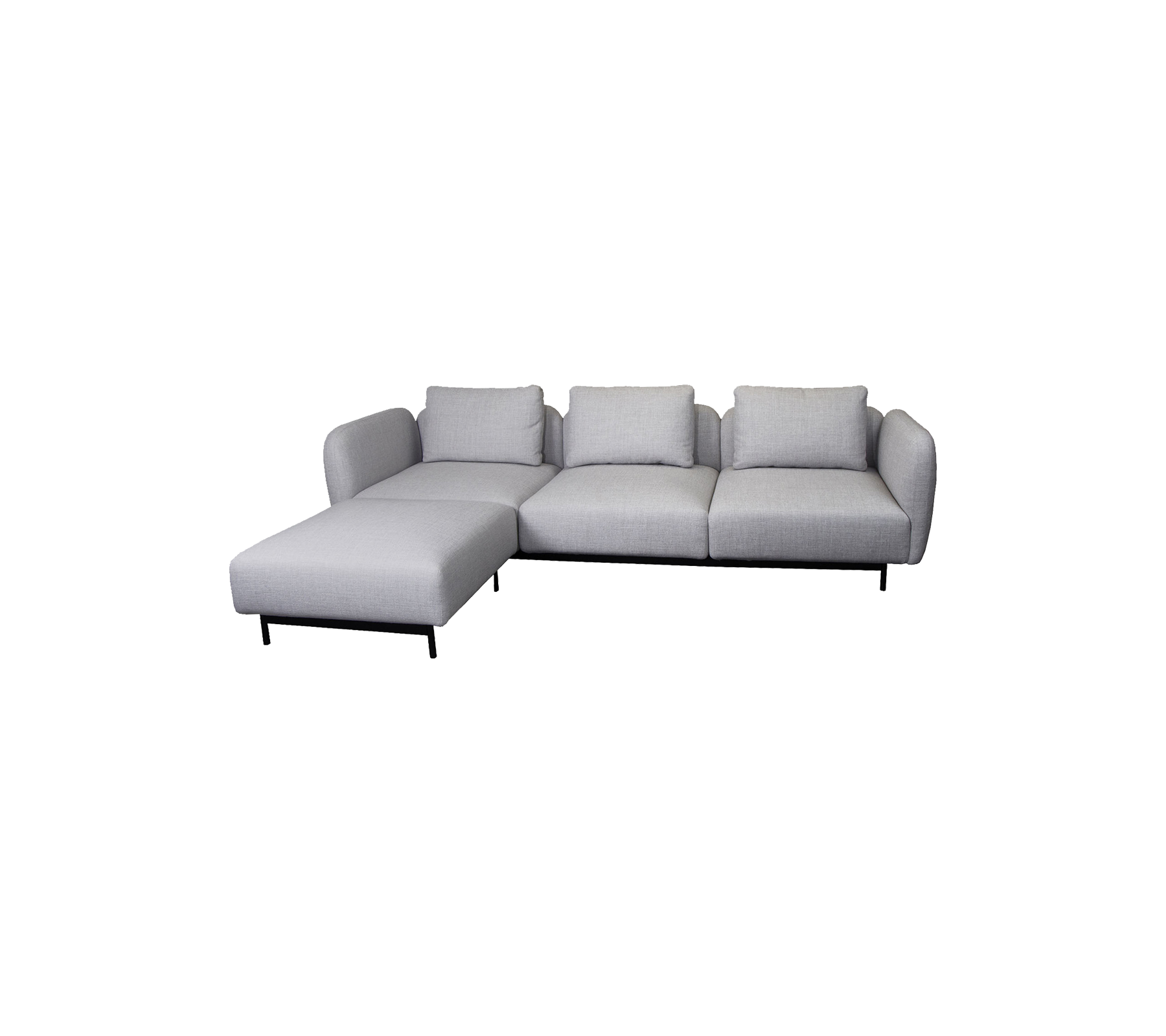 Aura 3-seter sofa m/høyt armlen & sjeselong, høyre  (1.1)