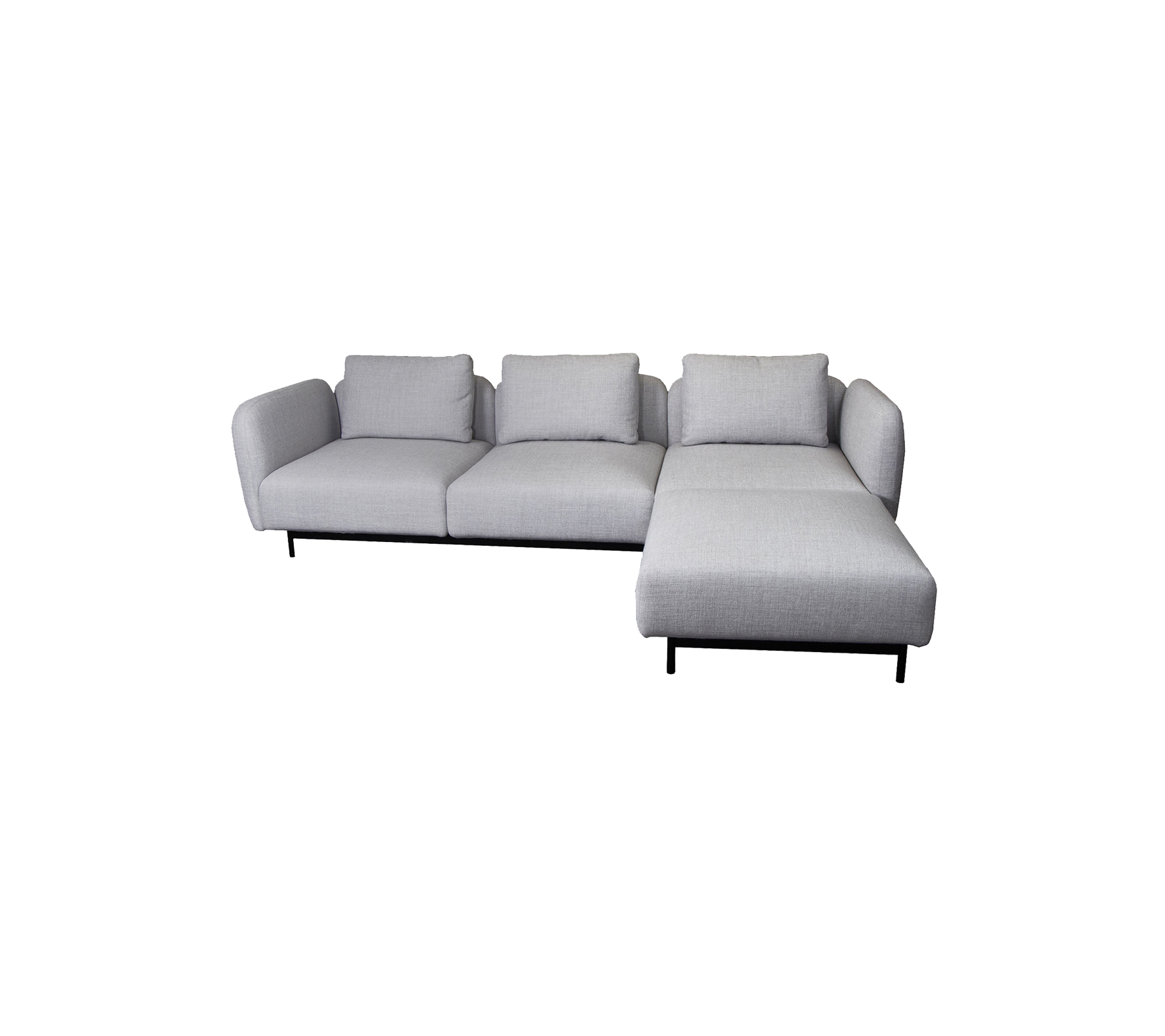 Aura 3-seter sofa m/høyt armlen & sjeselong, venstre (1.2)