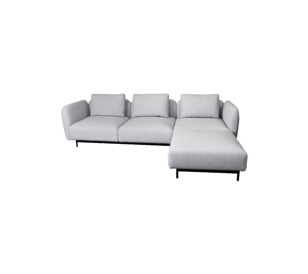 Aura 3-seter sofa m/høyt armlen & sjeselong, venstre (1.2)