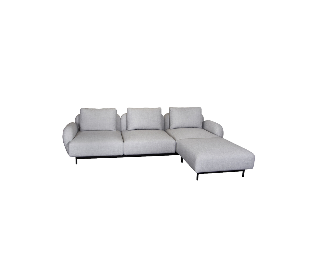 Aura 3-seter sofa m/lavt armlen & sjeselong, venstre (2.2)