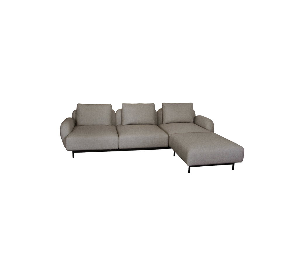 Aura 3-seter sofa m/lavt armlen & sjeselong, venstre (2.2)