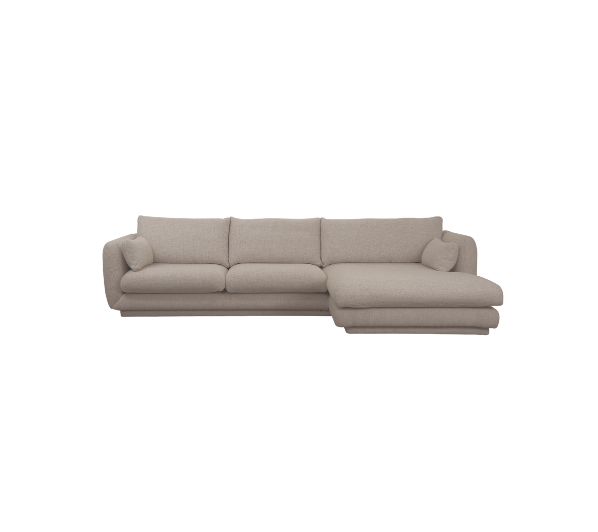 Lysbrun seksjon sofa med moderne design.