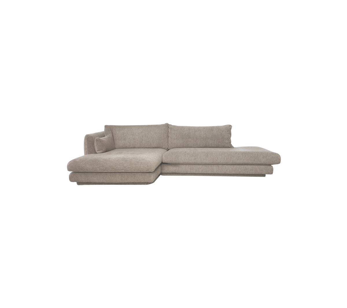 Lysbrun moderne sofa med seksjonelt design.