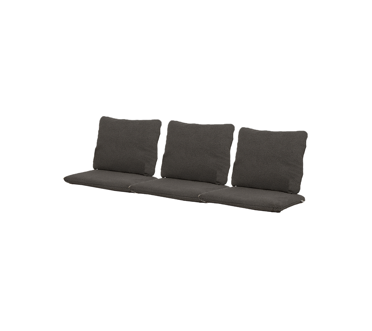 Behagelig trepersoners pute i et strømlinjeformet design, med flere myke ryggputene for bedre støtte og stil.