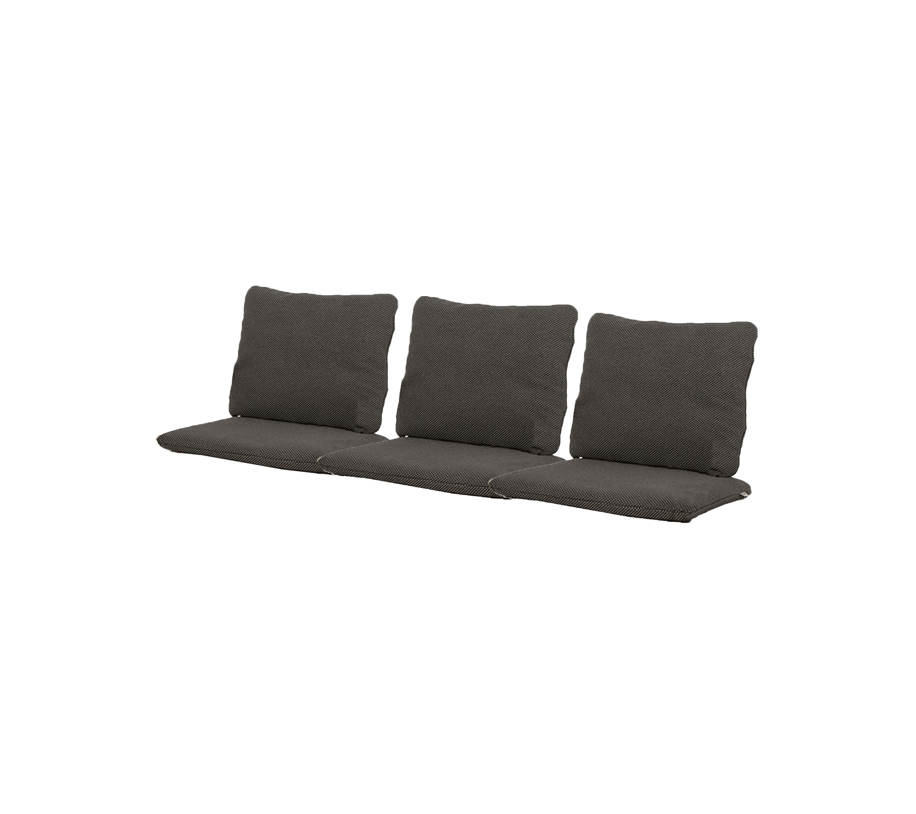 Behagelig trepersoners pute i et strømlinjeformet design, med flere myke ryggputene for bedre støtte og stil.