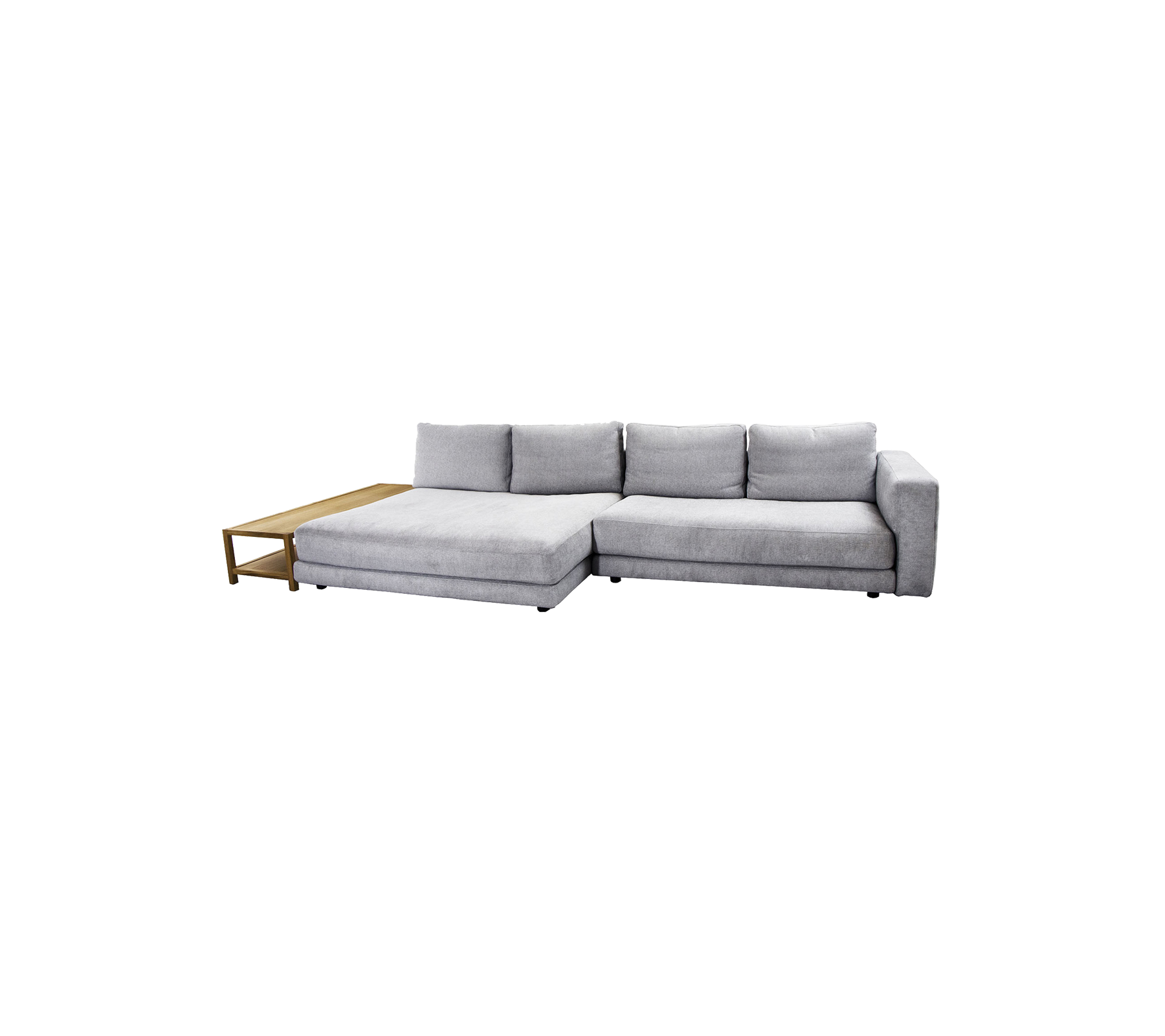 Scale 2-seter sofa m/dobbel daybed, armlen & bord, venstre