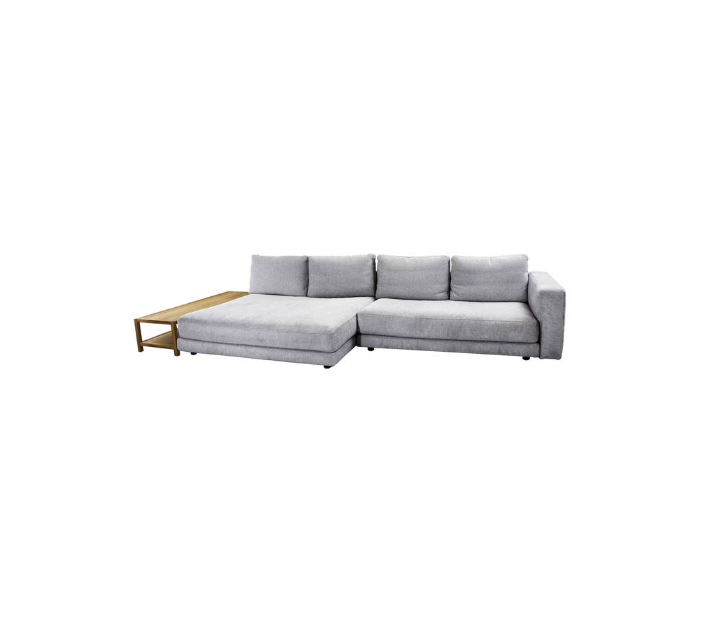 Scale 2-seter sofa m/dobbel daybed, armlen & bord, venstre