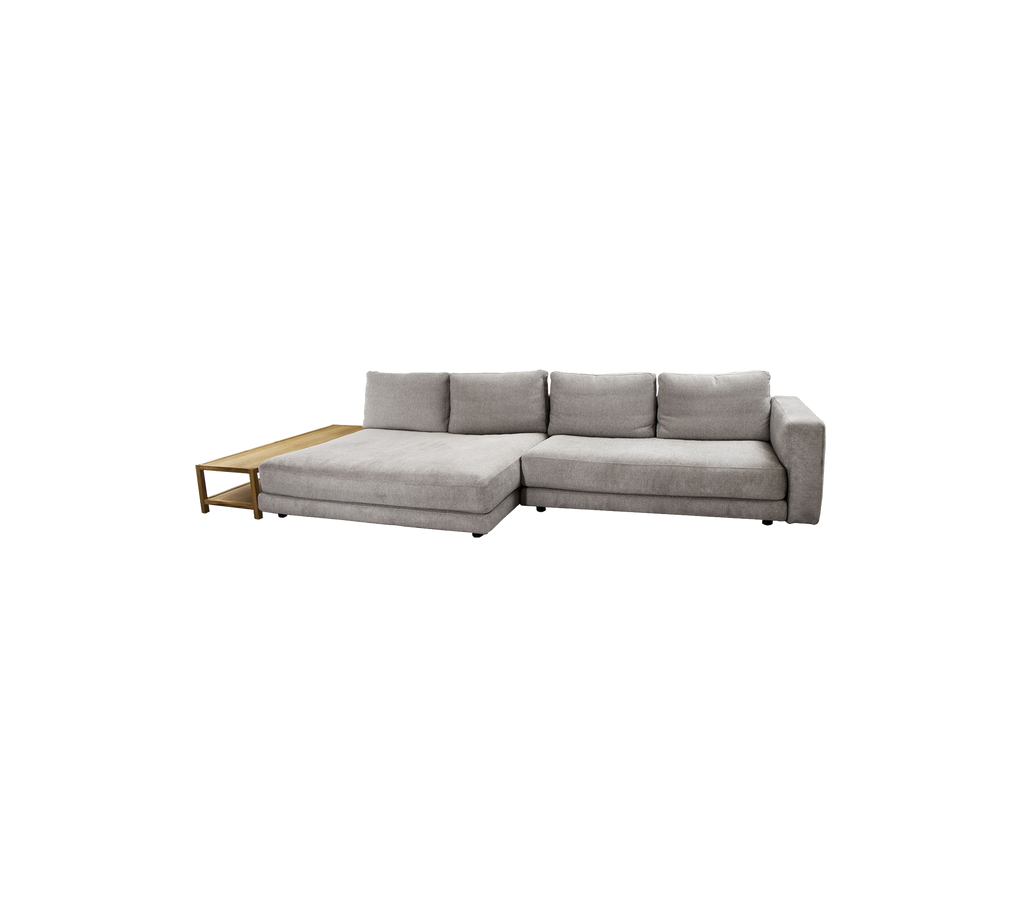 Scale 2-seter sofa m/dobbel daybed, armlen & bord, venstre