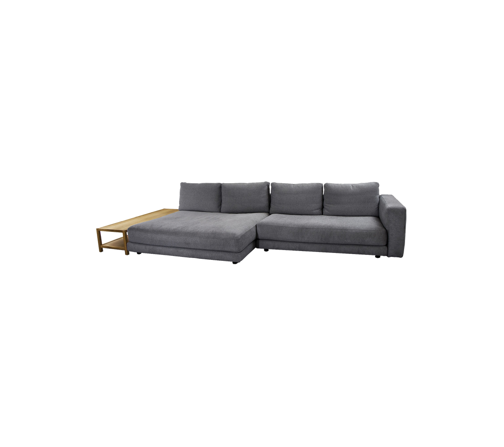 Scale 2-seter sofa m/dobbel daybed, armlen & bord, venstre