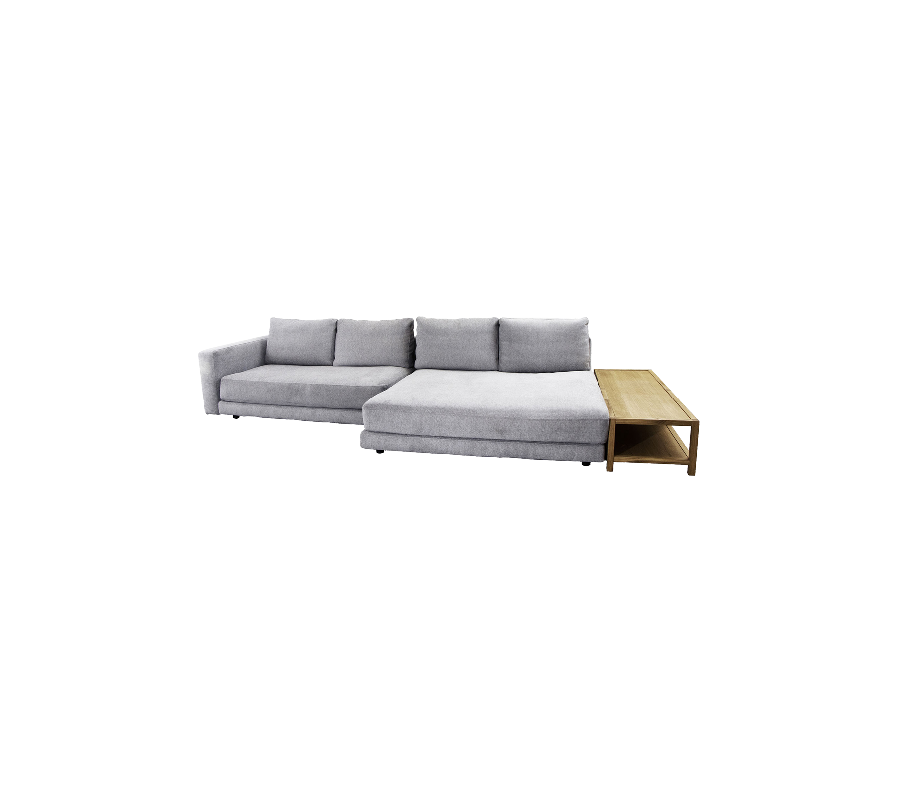 Scale 2-seter sofa m/dobbel daybed, armlen & bord, høyre